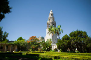 Photo of the historic California Tower; near the best museums in San Diego