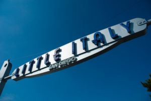 Photo of Little Italy sign: your gateway to things to do in Little Italy San Diego