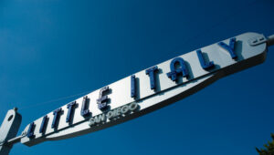 Photo of Little Italy sign: your gateway to things to do in Little Italy San Diego